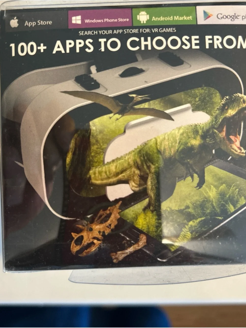 White Mobile Virtual Reality Viewer Headset